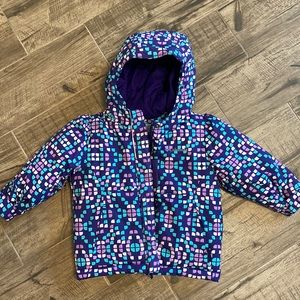 Columbia 2T Purple and Blue Ski Coat Jacket, Excellent Condition